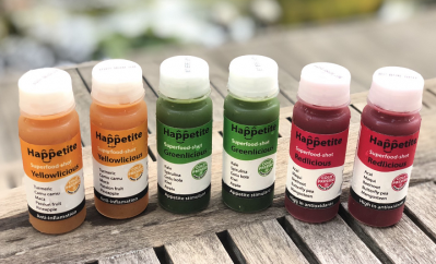 Happetite's Yellowlicious, Greenlicious, and Redlicious superfood beverage shot. ©Pornpimon Nunthanawanich