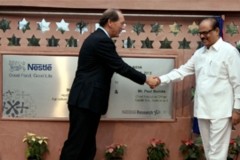 Nestlé CEO Paul Bulcke and Minister Tariq Anwar mark the occasion