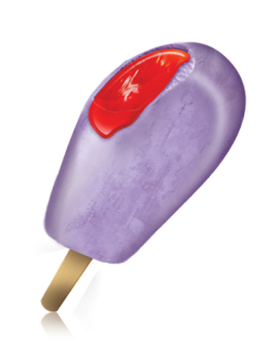 A Bubble Gum Berry Lava Paddle Pop